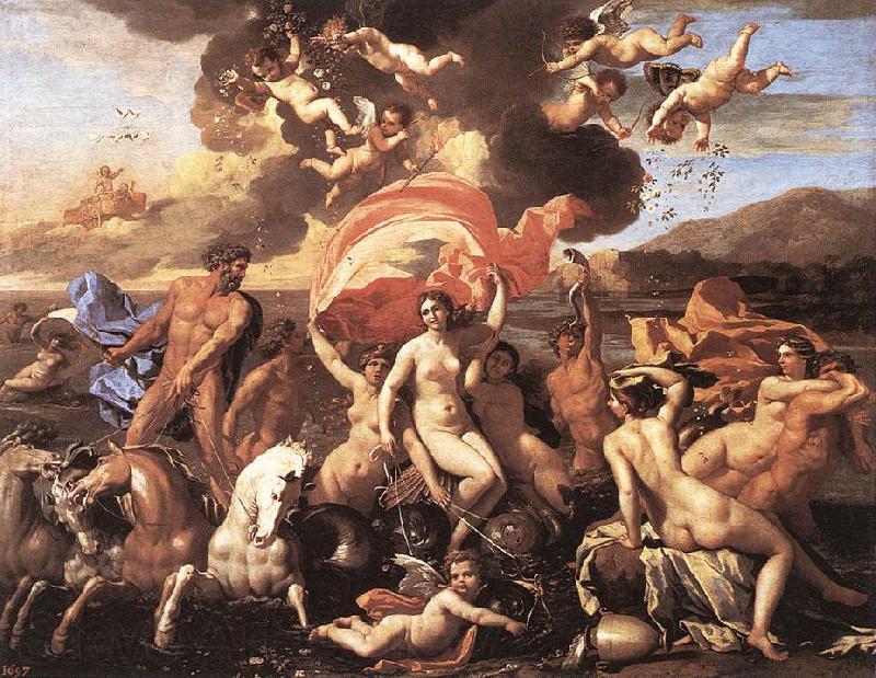 POUSSIN, Nicolas The Triumph of Neptune sg Spain oil painting art